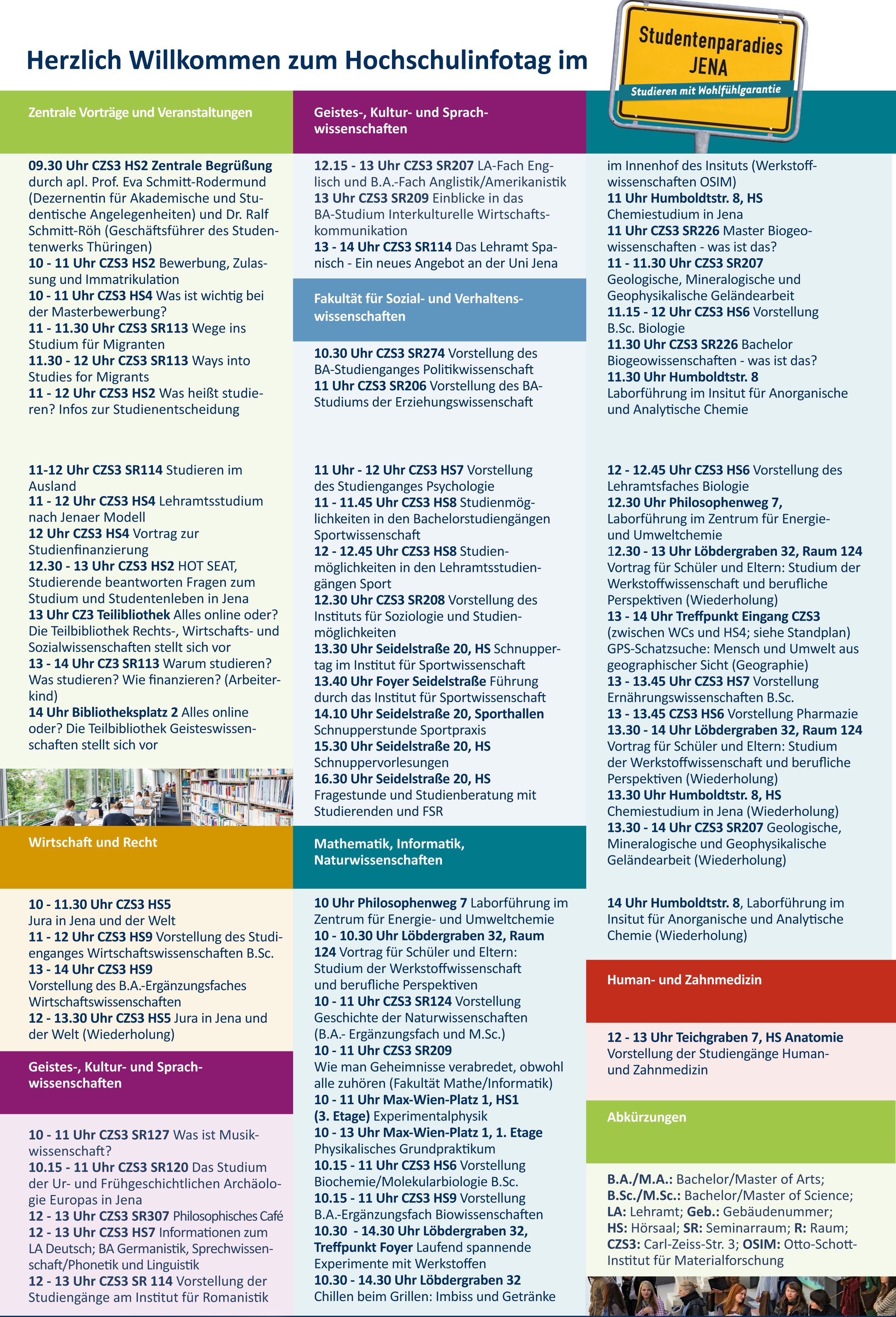 Programm zum Infotag 2016