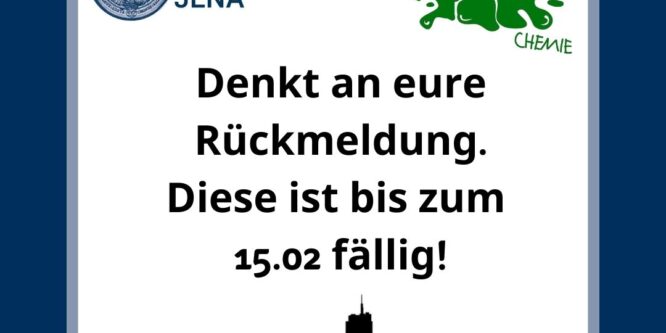 Rückmeldung bis 15.02