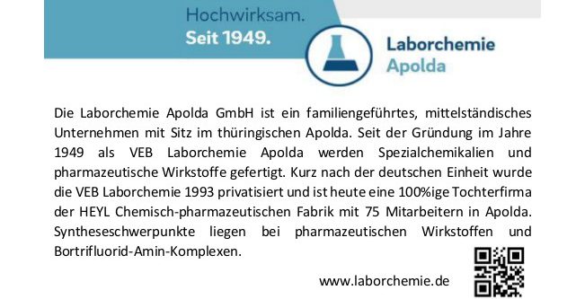 Exkursion: Laborchemie Apolda